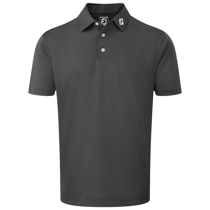 FootJoy Gents Stretch Pique Solid Polo Shirt Charcoal