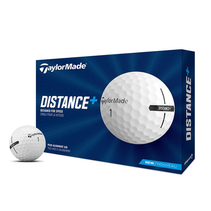 TaylorMade Distance + Golf Balls Dozen White