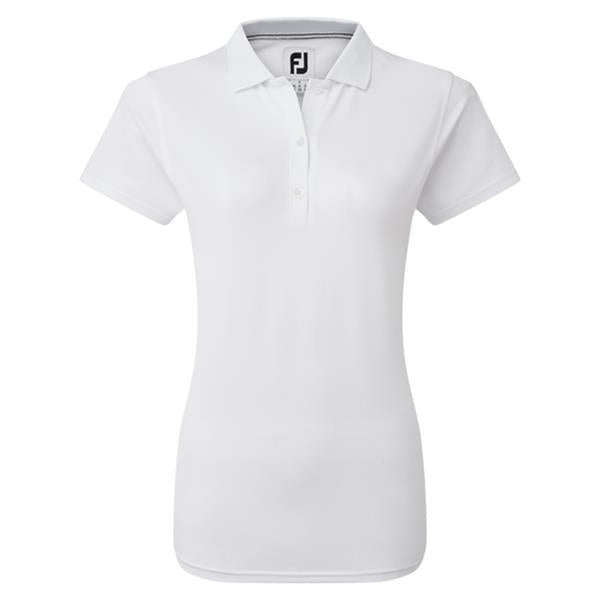 FootJoy Ladies Stretch Pique Solid Polo Shirt White