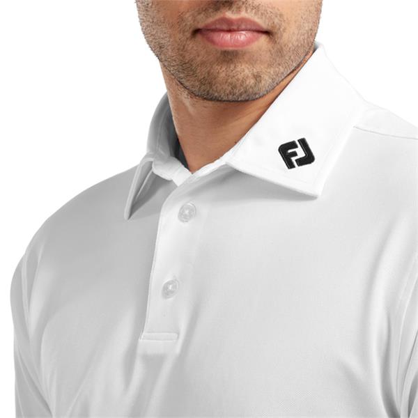 FootJoy Gents Stretch Pique Solid Polo Shirt White