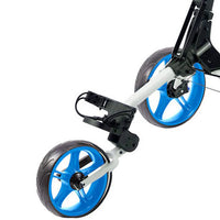 Skymax Cube 3-Wheel Push Golf Trolley - White/Blue